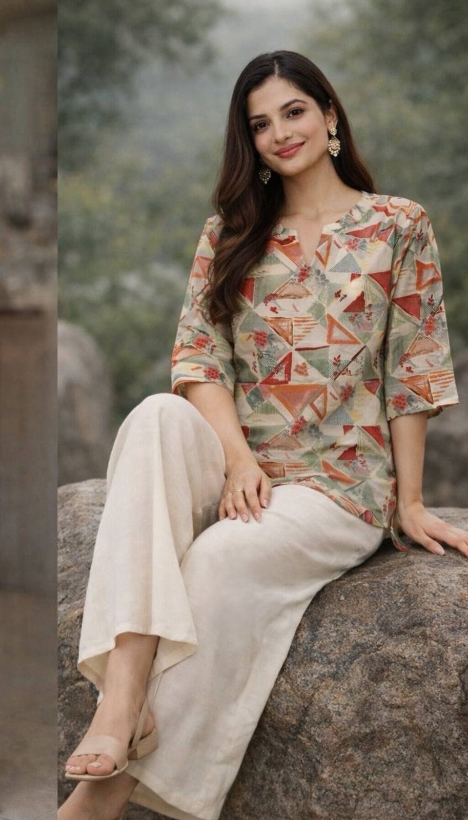 Zamkudi Vintage Vibes Co-ord Set – Multicolor Pastel